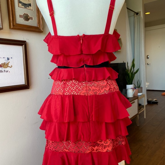 For Love and Lemons Chianti Ruffle Mini Dress - Picture 3 of 6